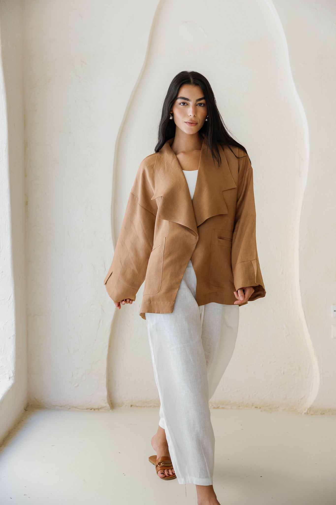 Full of Sunshine Linen Cardigan - Mocha