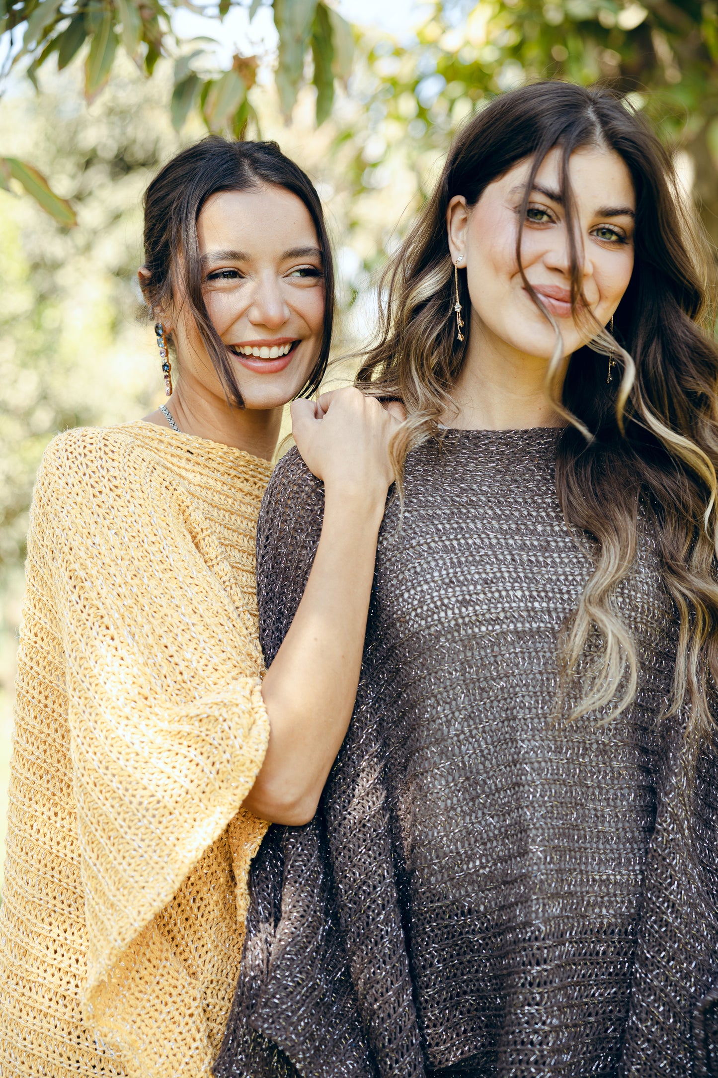 Seen At Sunset Crochet Cape in Yellow