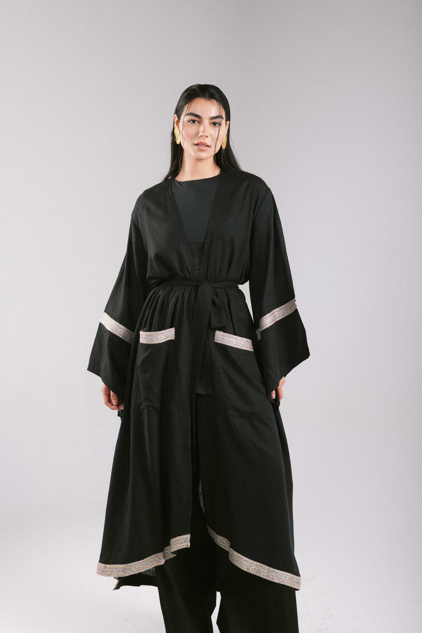 The Linen Kaftan in Black