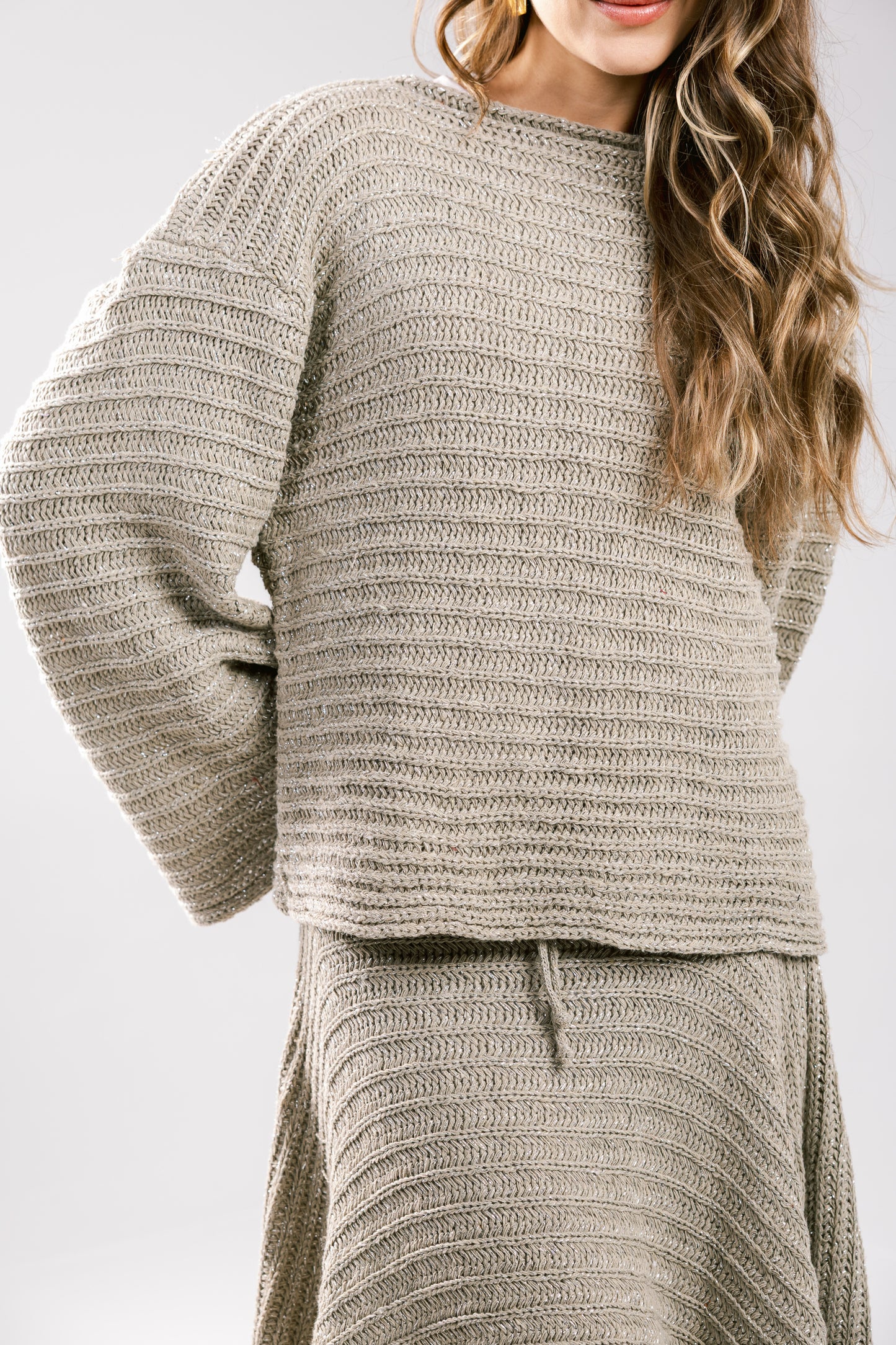Seascape Crochet Top - Taupe