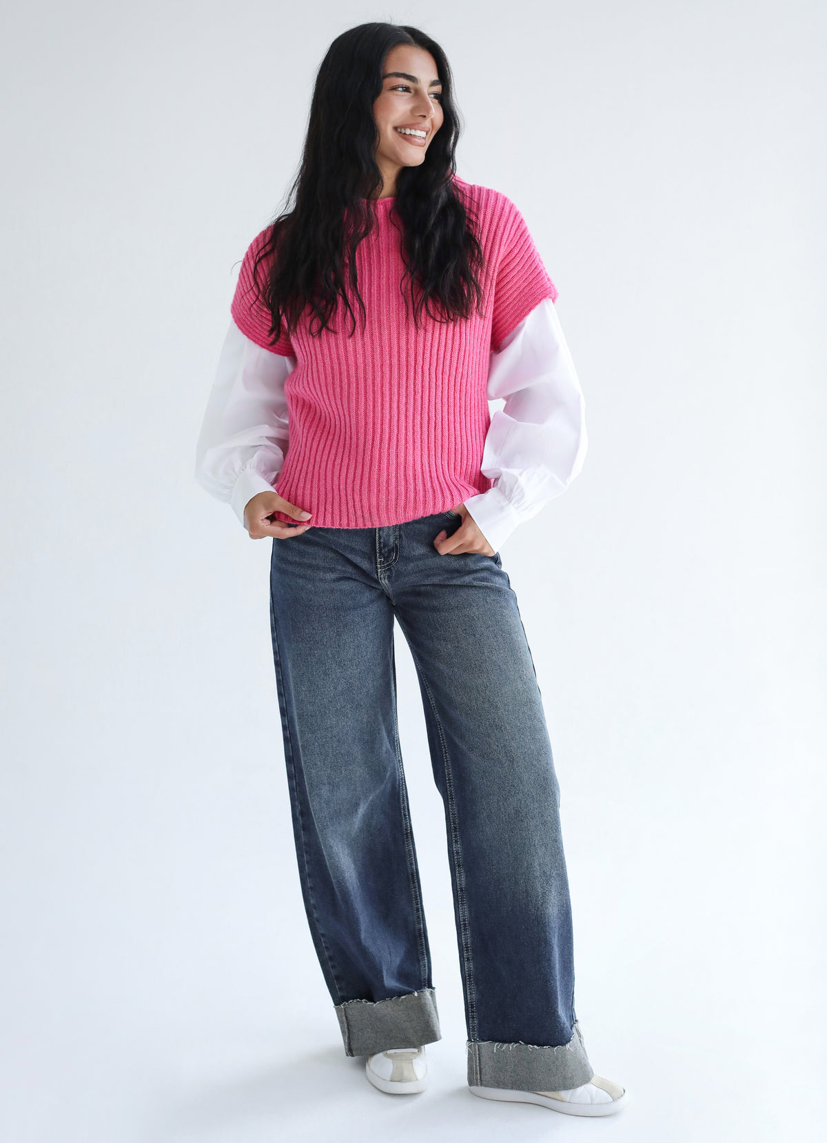 Sun Dazed Knit Vest - Bubblegum Pink