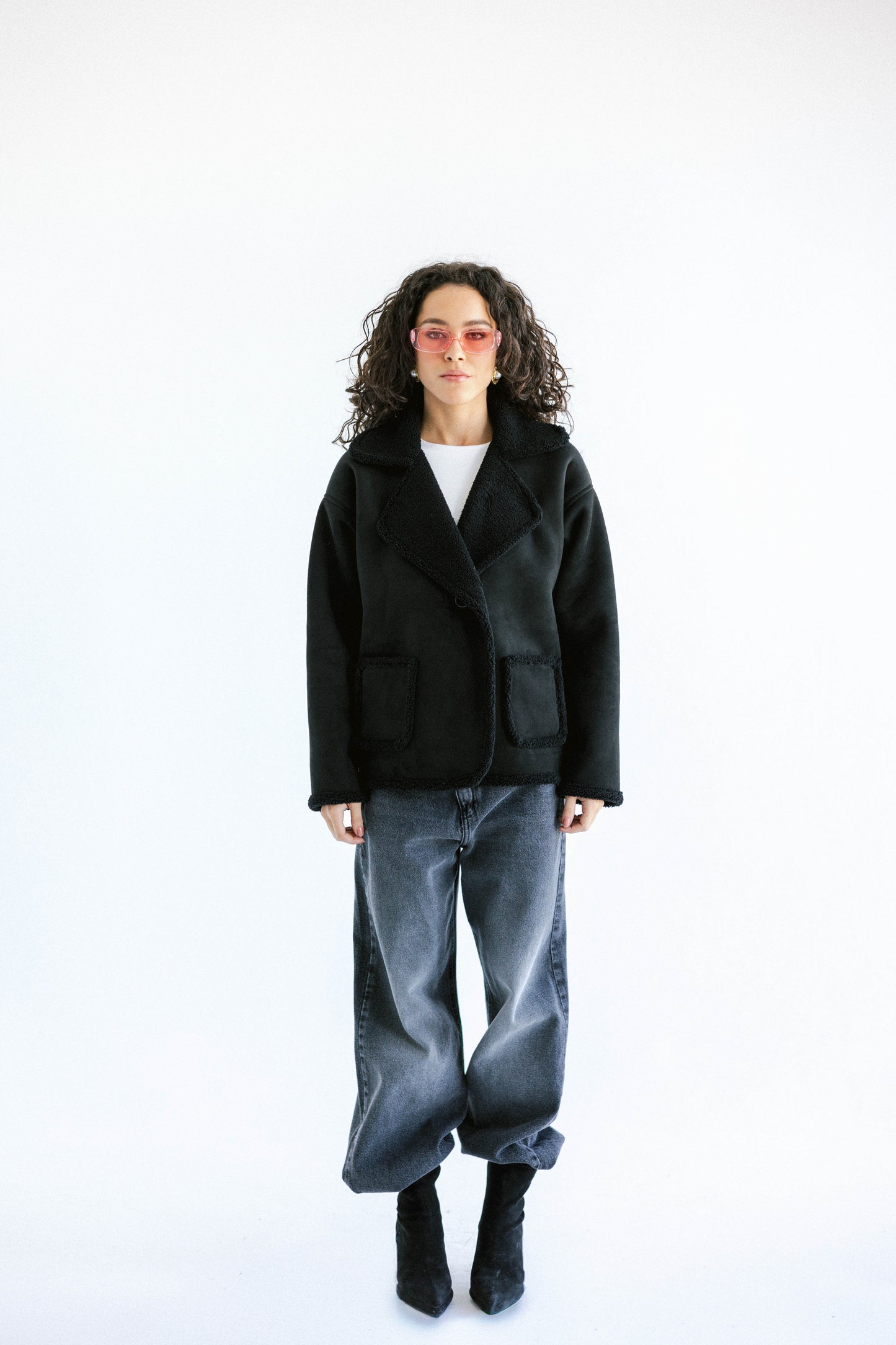 Warmth Shearling Jacket - Black
