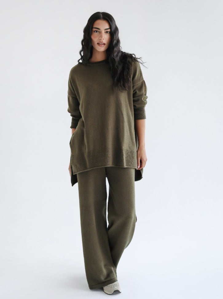 Good Feels Knit Set - Olive