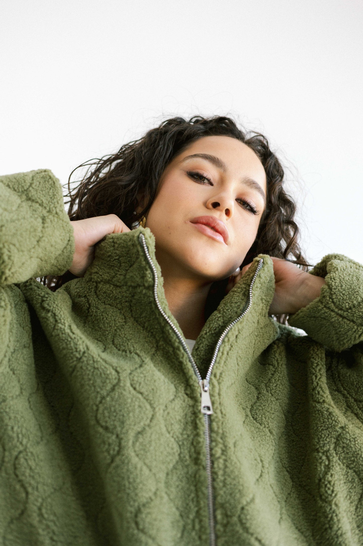 Snug Teddy Jacket - Olive