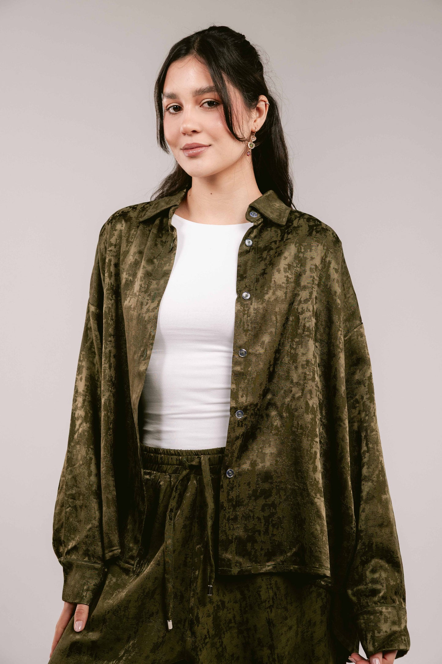 Spring Fever Linen Set - Olive