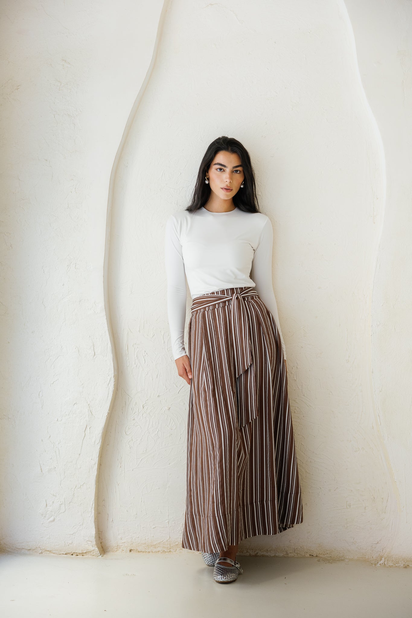 Your Favorite Striped Skirt - Brown