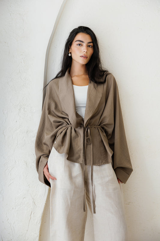 Daisy Field Cardigan - Taupe