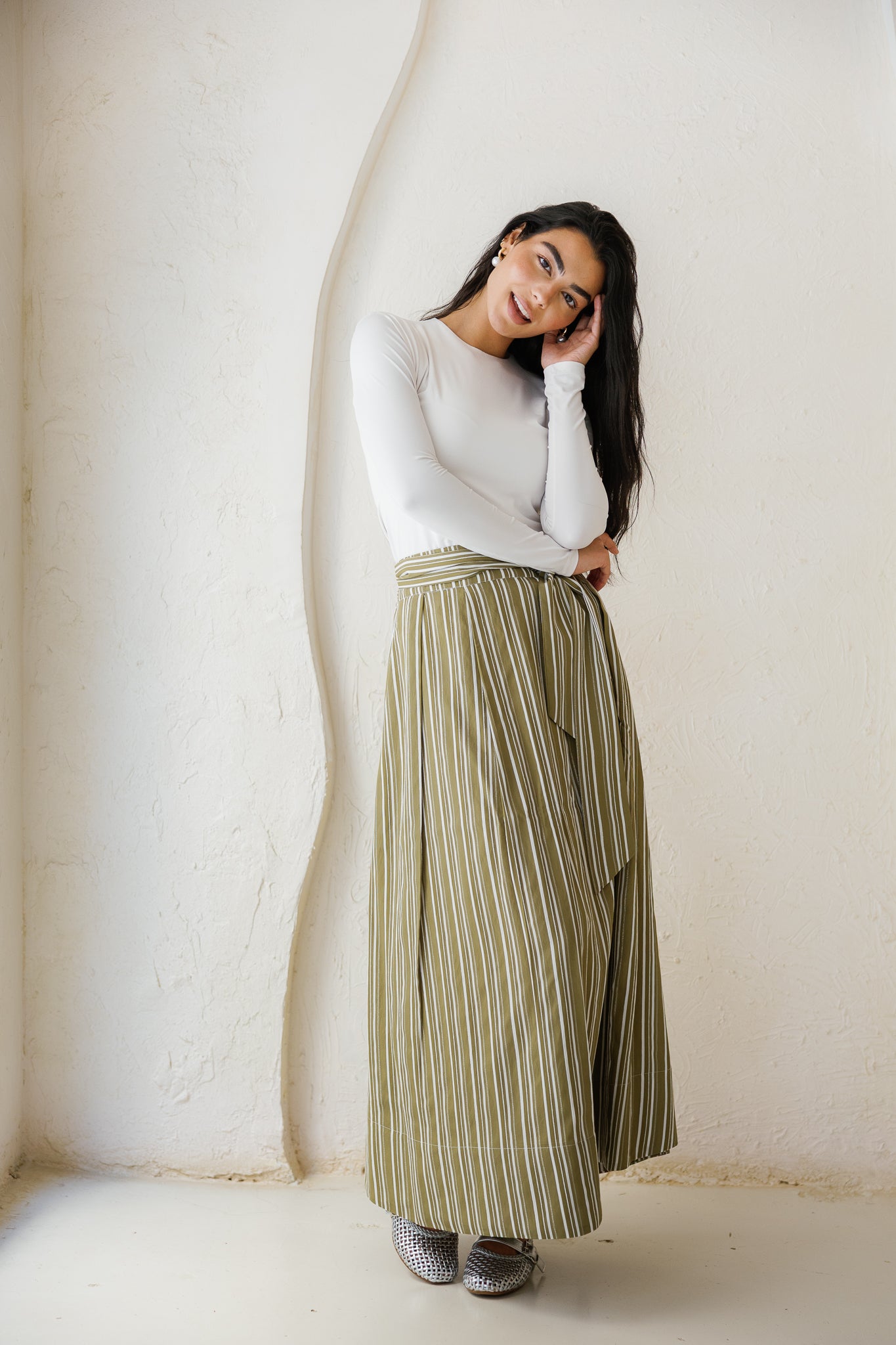 Your Favorite Striped Skirt - Olive