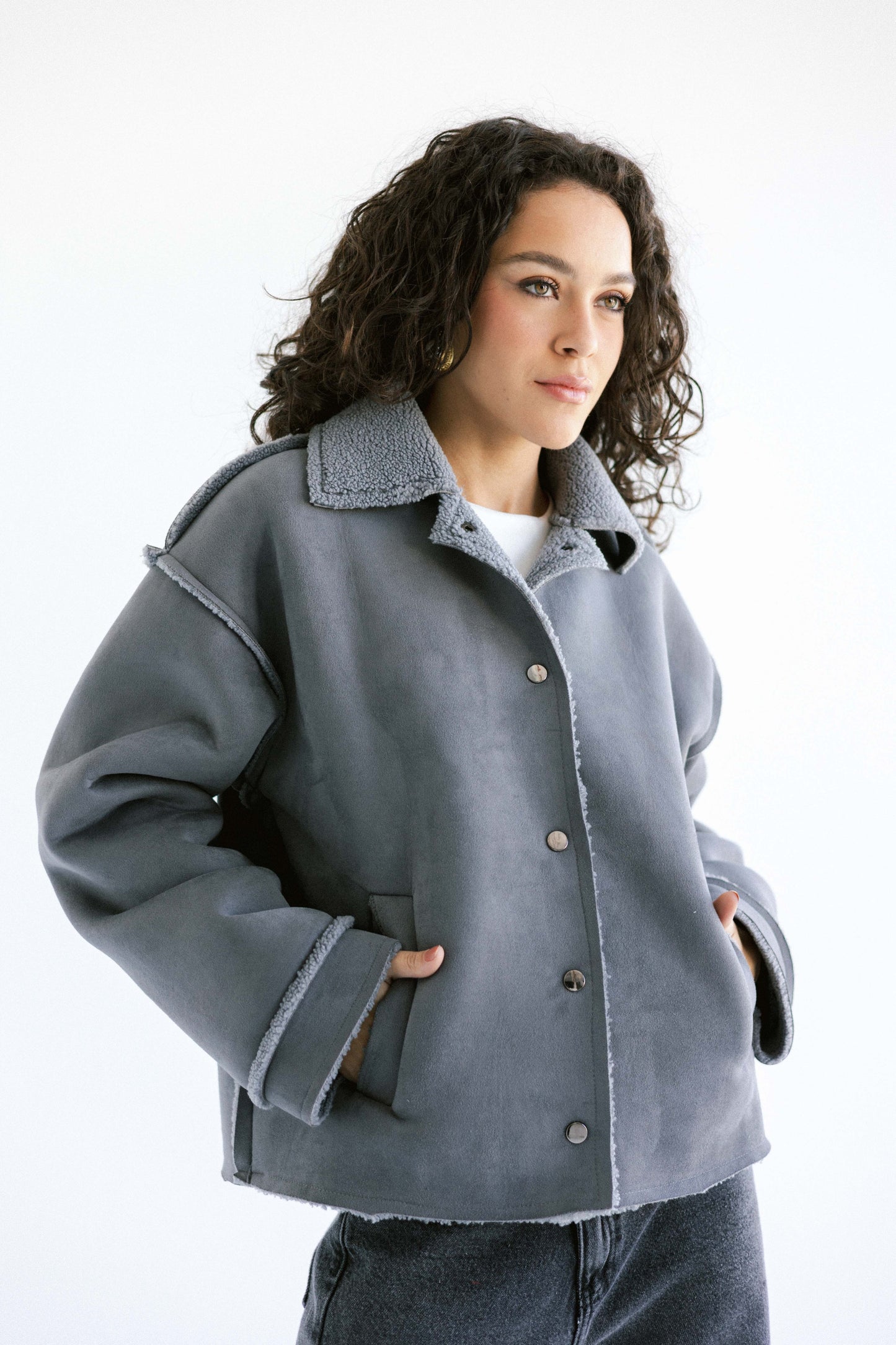 Explorer Cropped Jacket - Grey