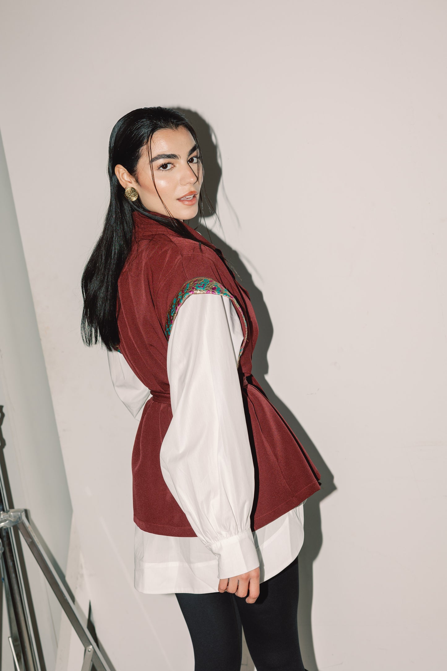 Top Notch Vest in Burgundy