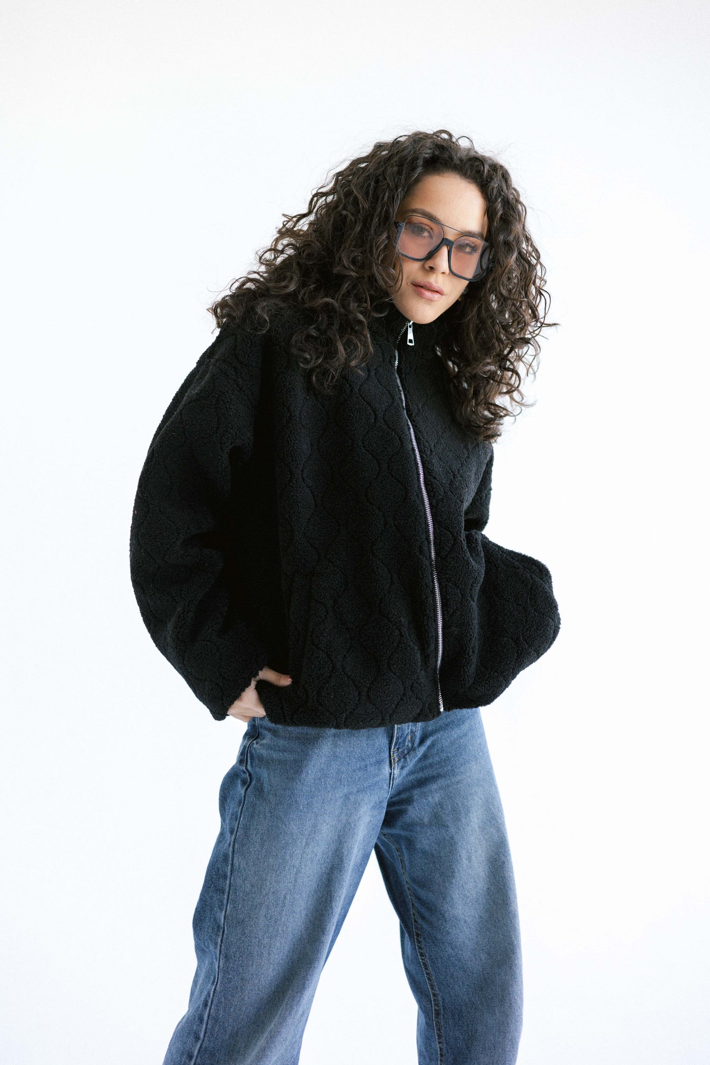 Snug Teddy Jacket - Black