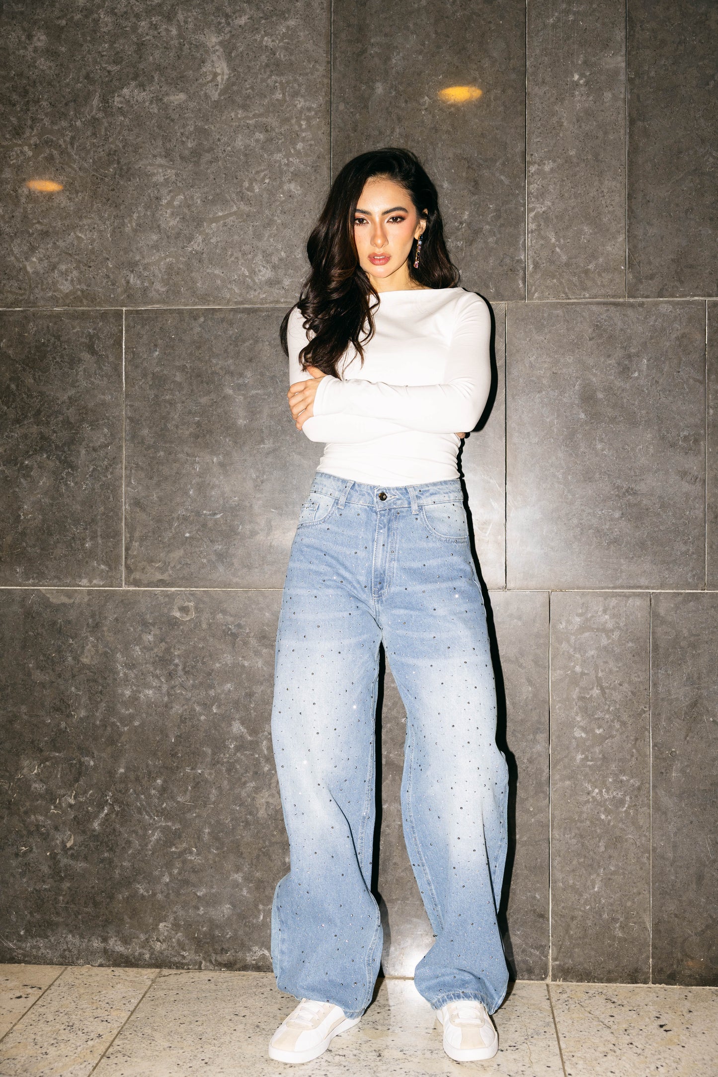 She Rises Denim Pants in Blue