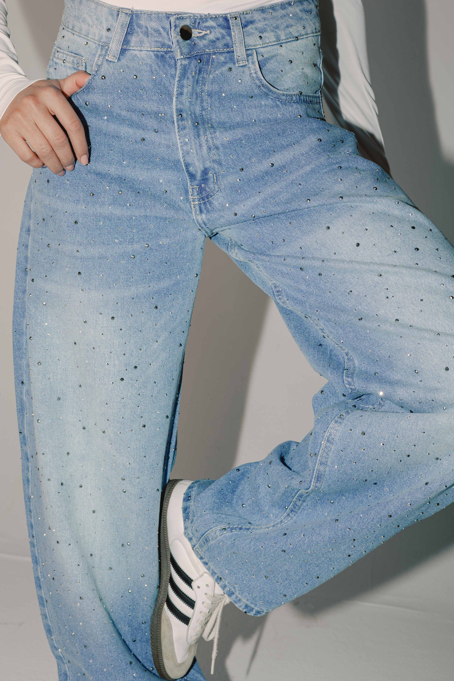 She Rises Denim Pants in Blue
