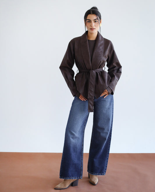 Risk Taker Leather Jacket - Brown