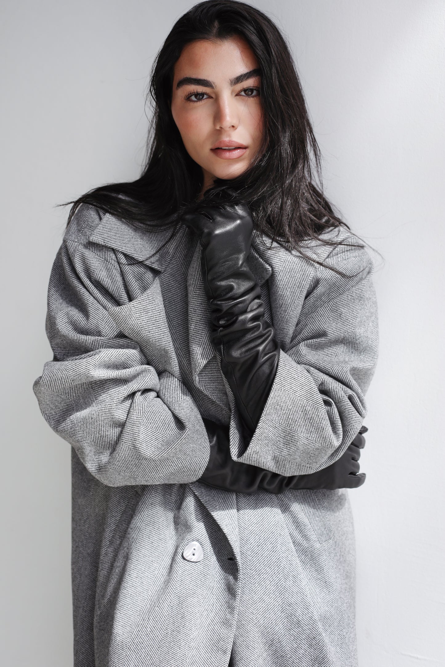 Long Time Coat - Light Grey Stripes