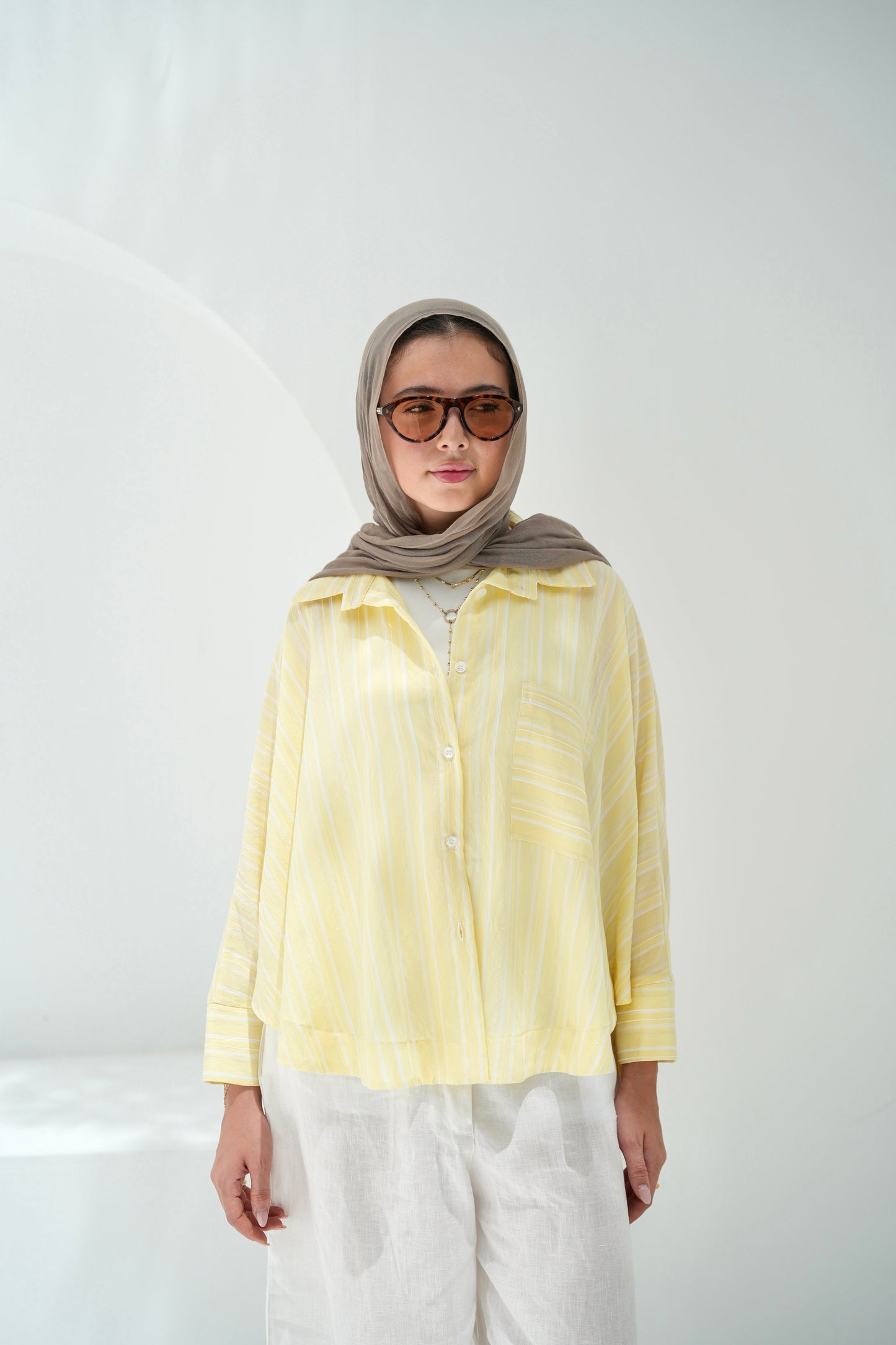Over The Rainbow Striped Shirt - Yellow