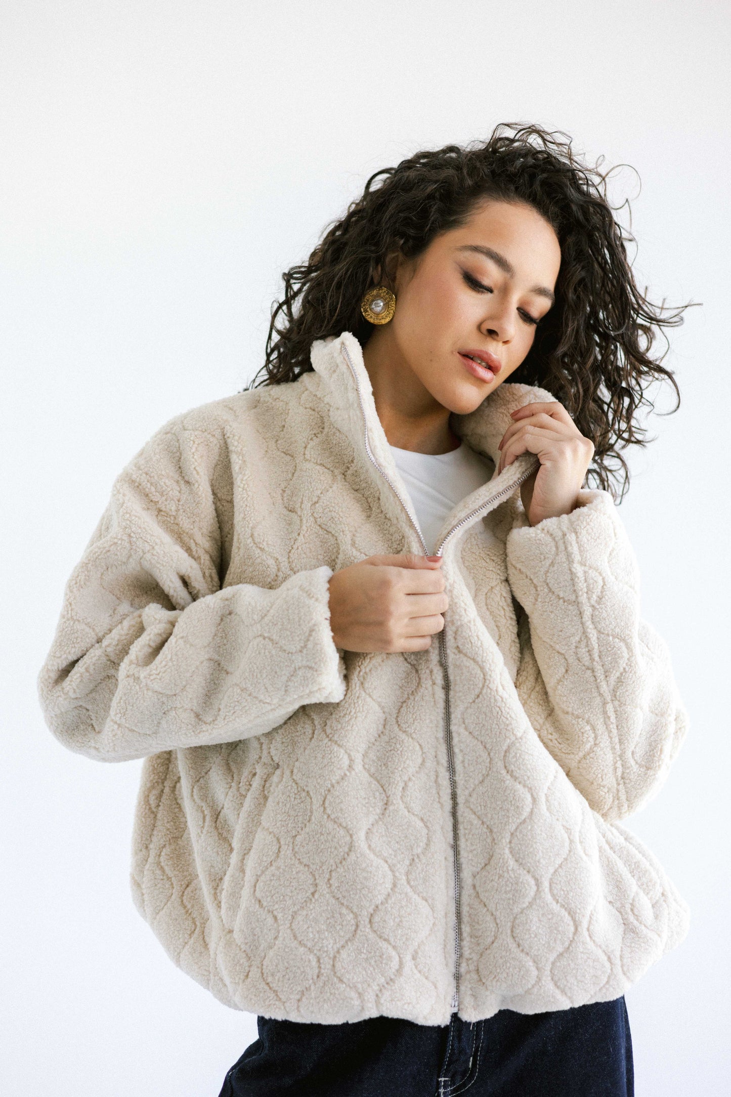 Snug Teddy Jacket - White