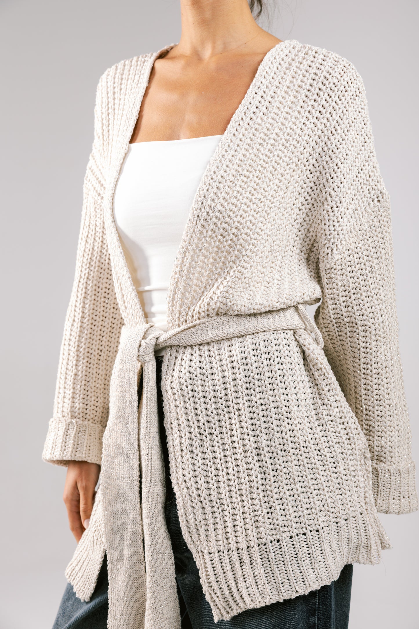 Crystal Skies Crochet Cardigan - Off-White