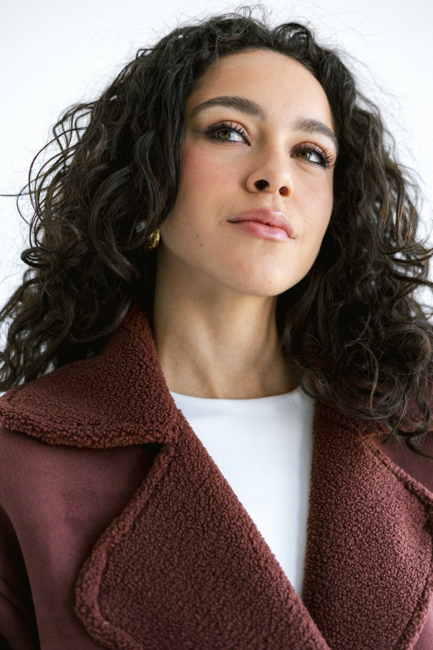 Warmth Shearling Jacket - Burgundy