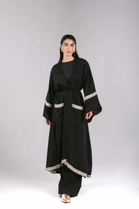 The Linen Kaftan in Black
