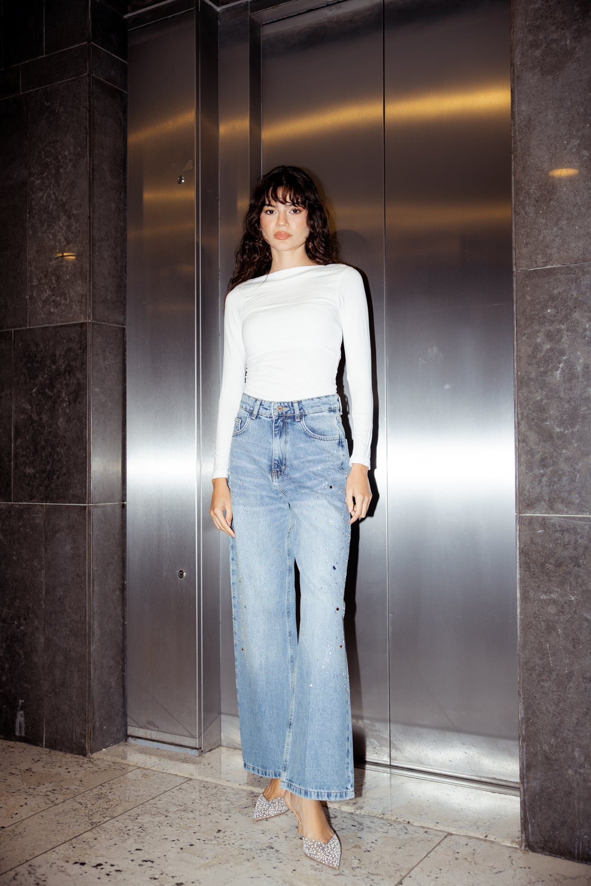 Loved You First Denim Pants in Blue