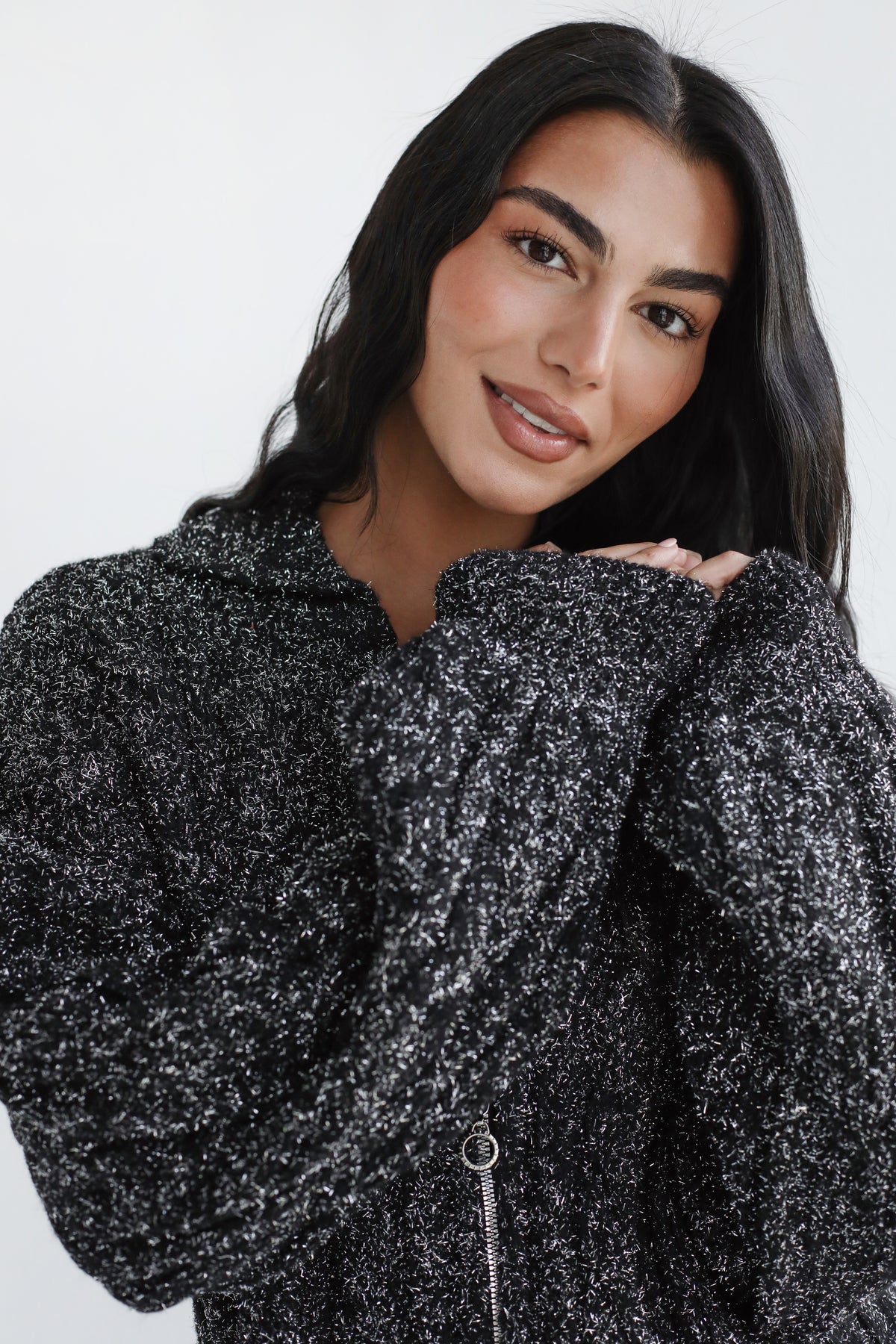 Too good to take off knit sweater - Black