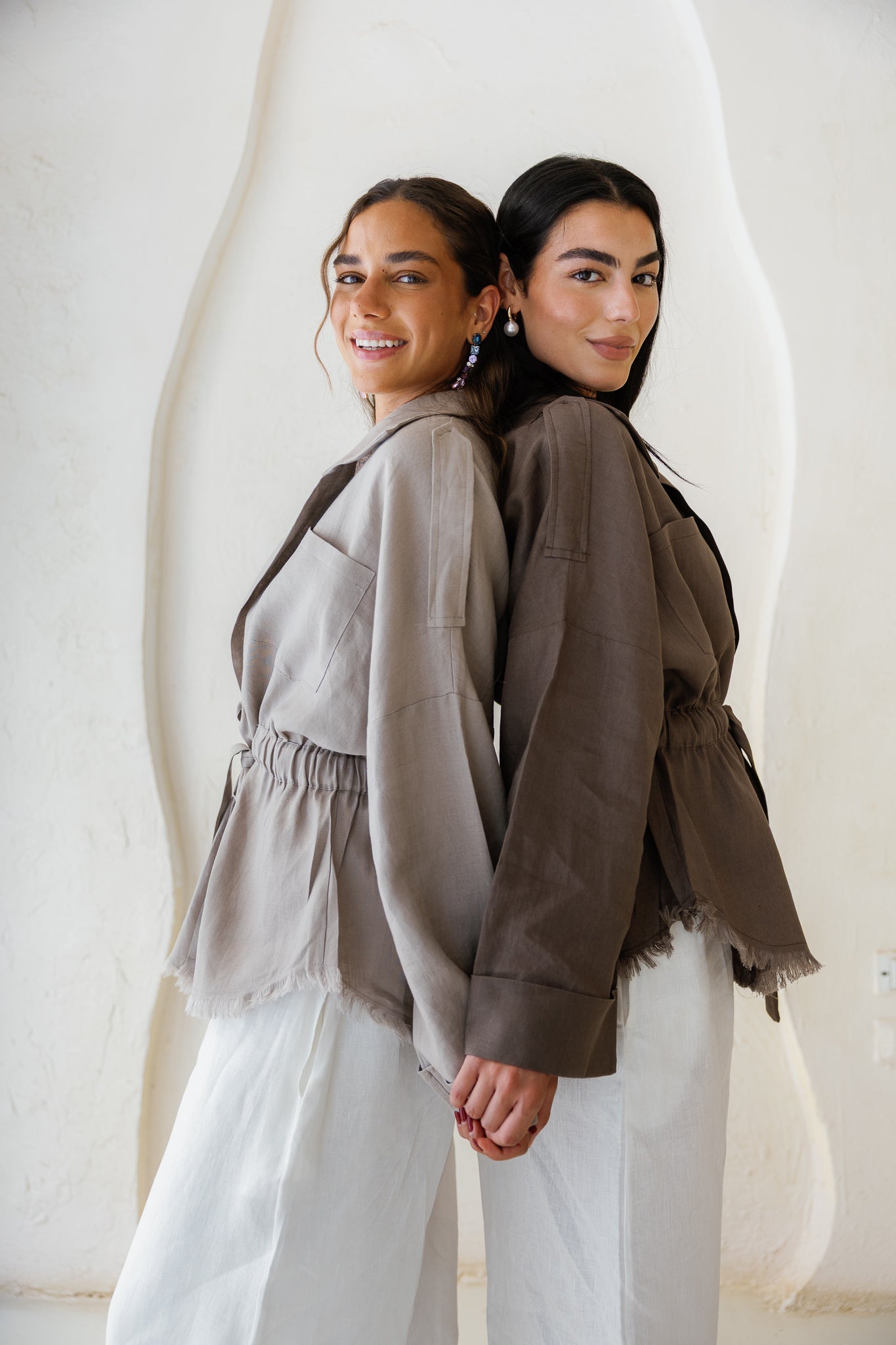 Amalia’s Signature Linen Top - Dusty Grey
