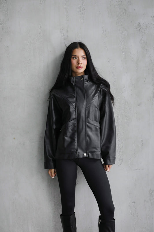 Game Changer Leather Jacket - Black