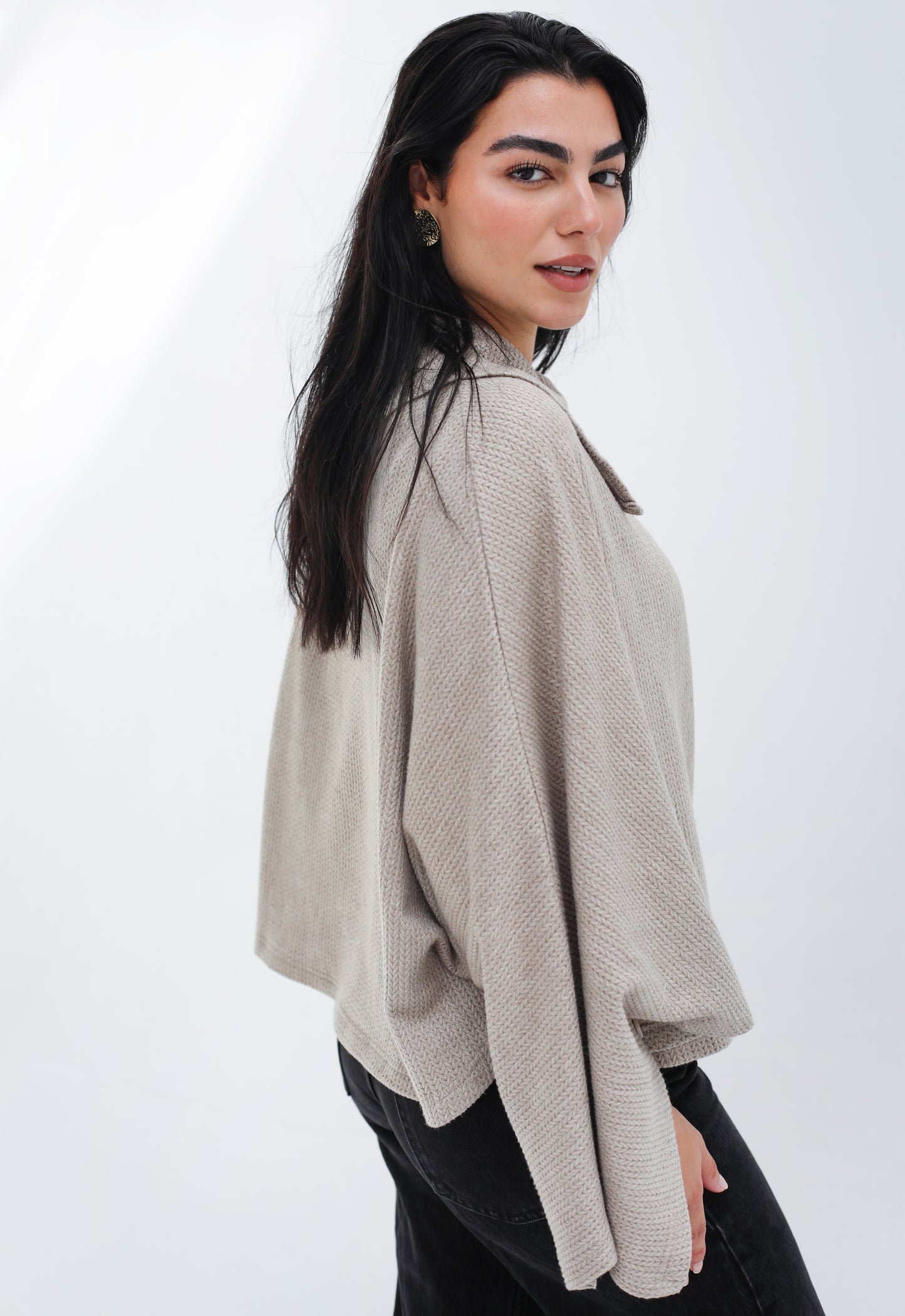 Wonderlust Knit Cape - Beige