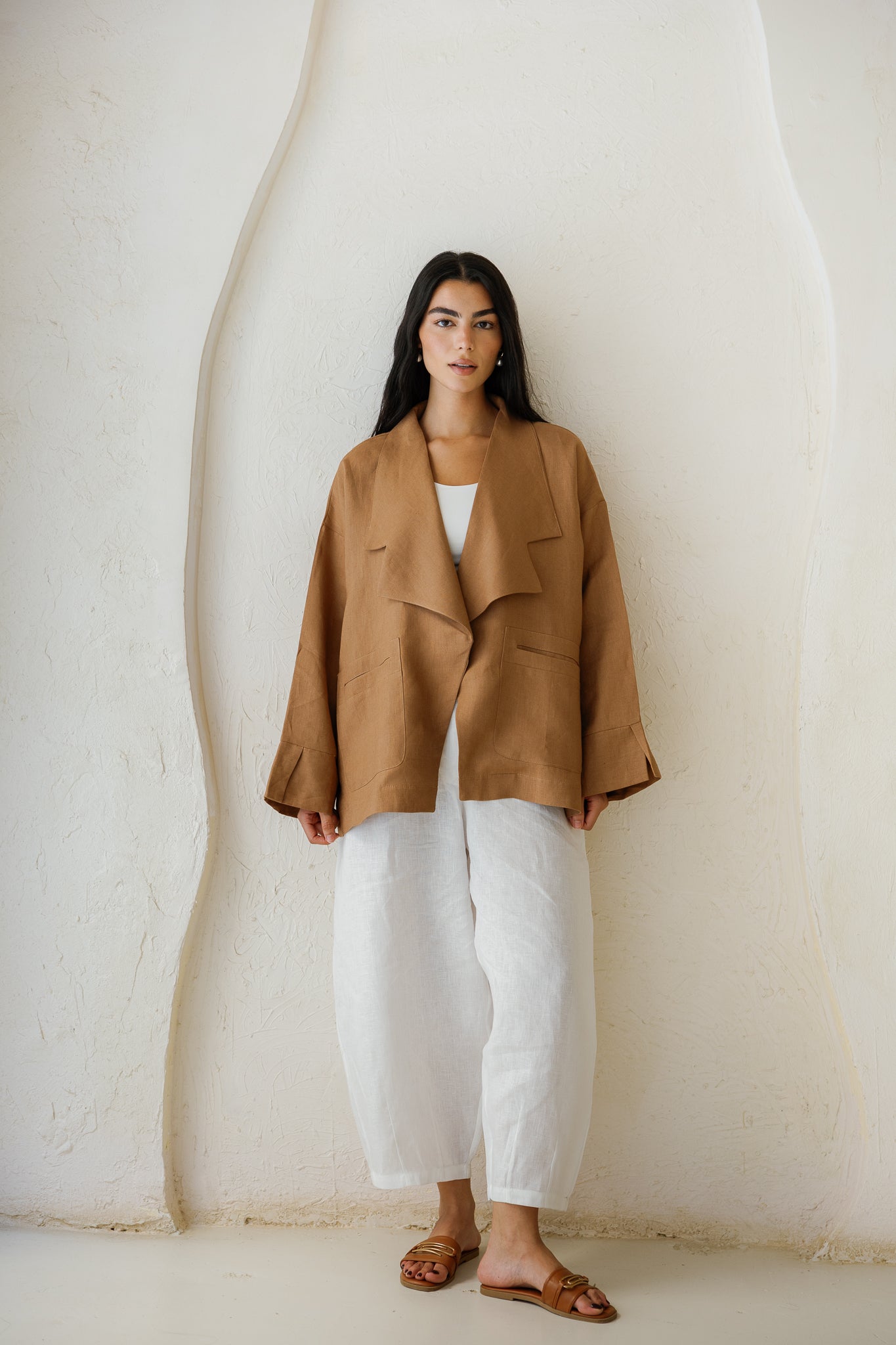 Full of Sunshine Linen Cardigan - Mocha