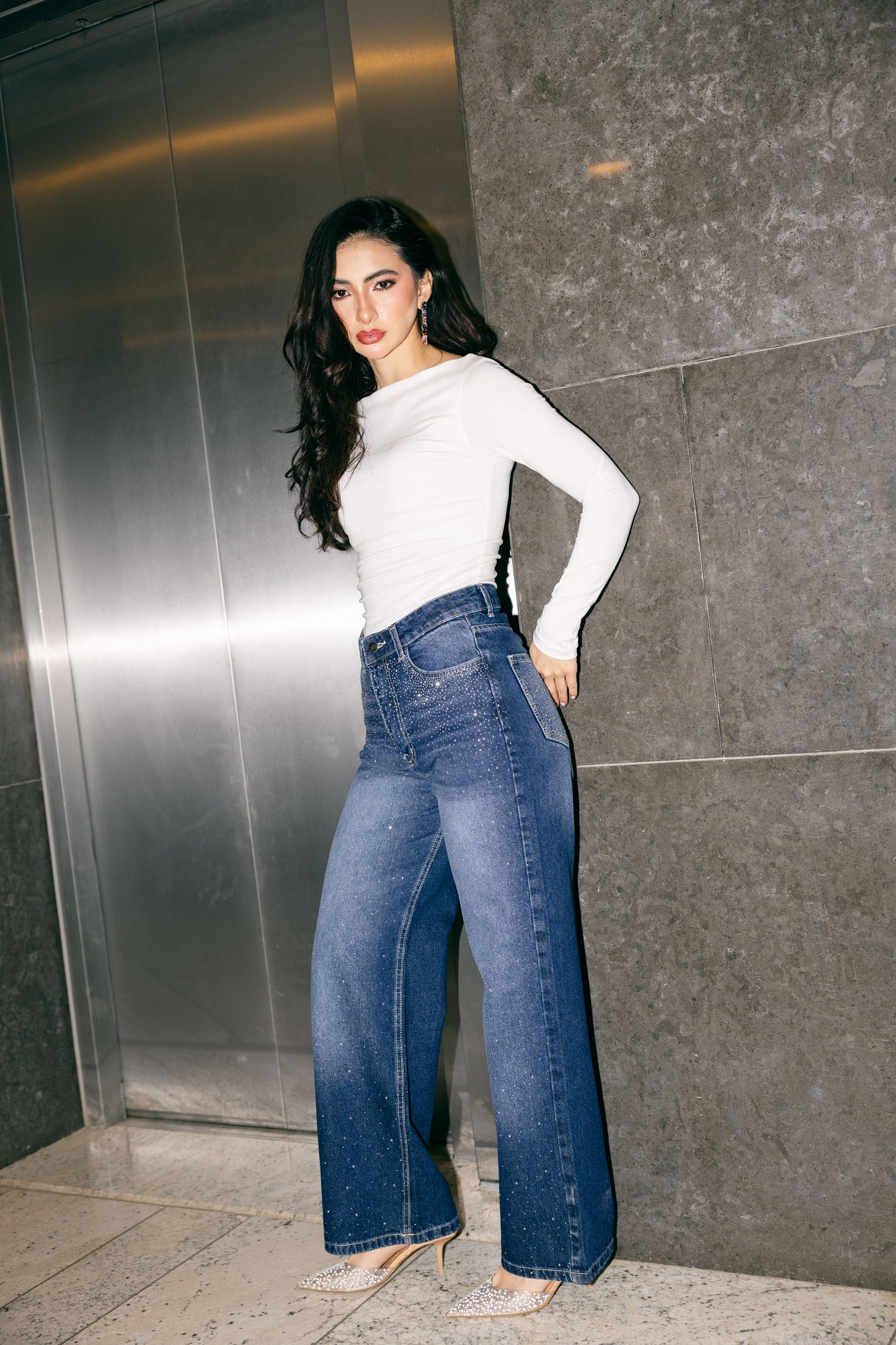 Dazzler Denim Pants - Dark Blue