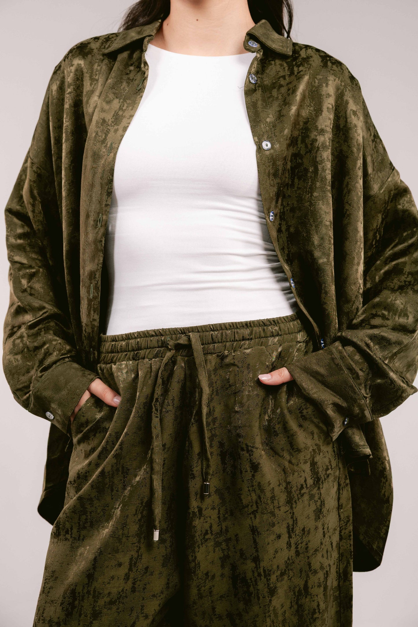 Spring Fever Linen Set - Olive