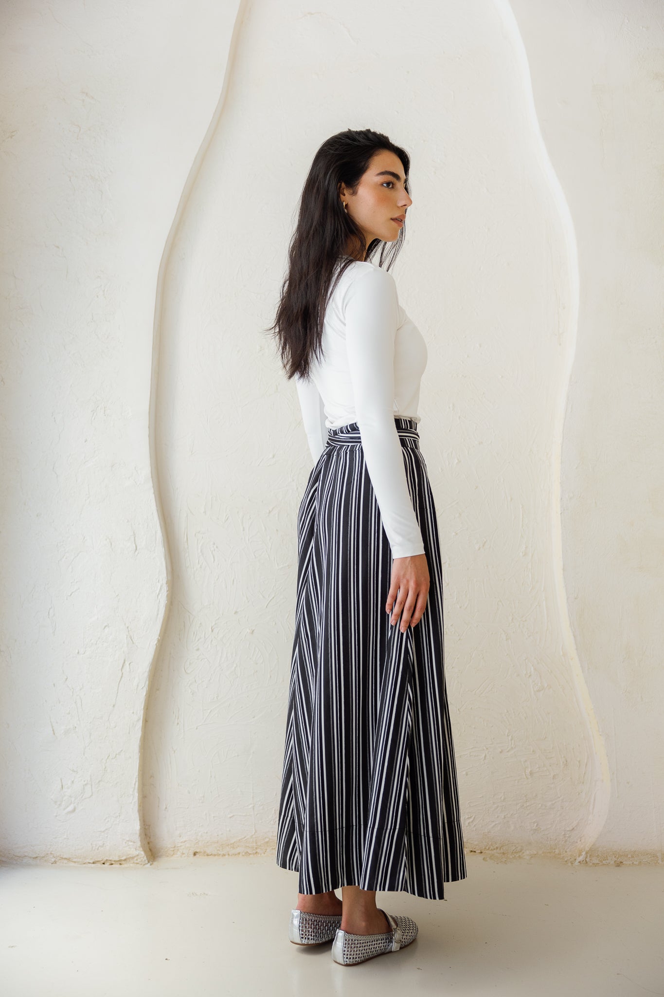 Your Favorite Striped Skirt - Black