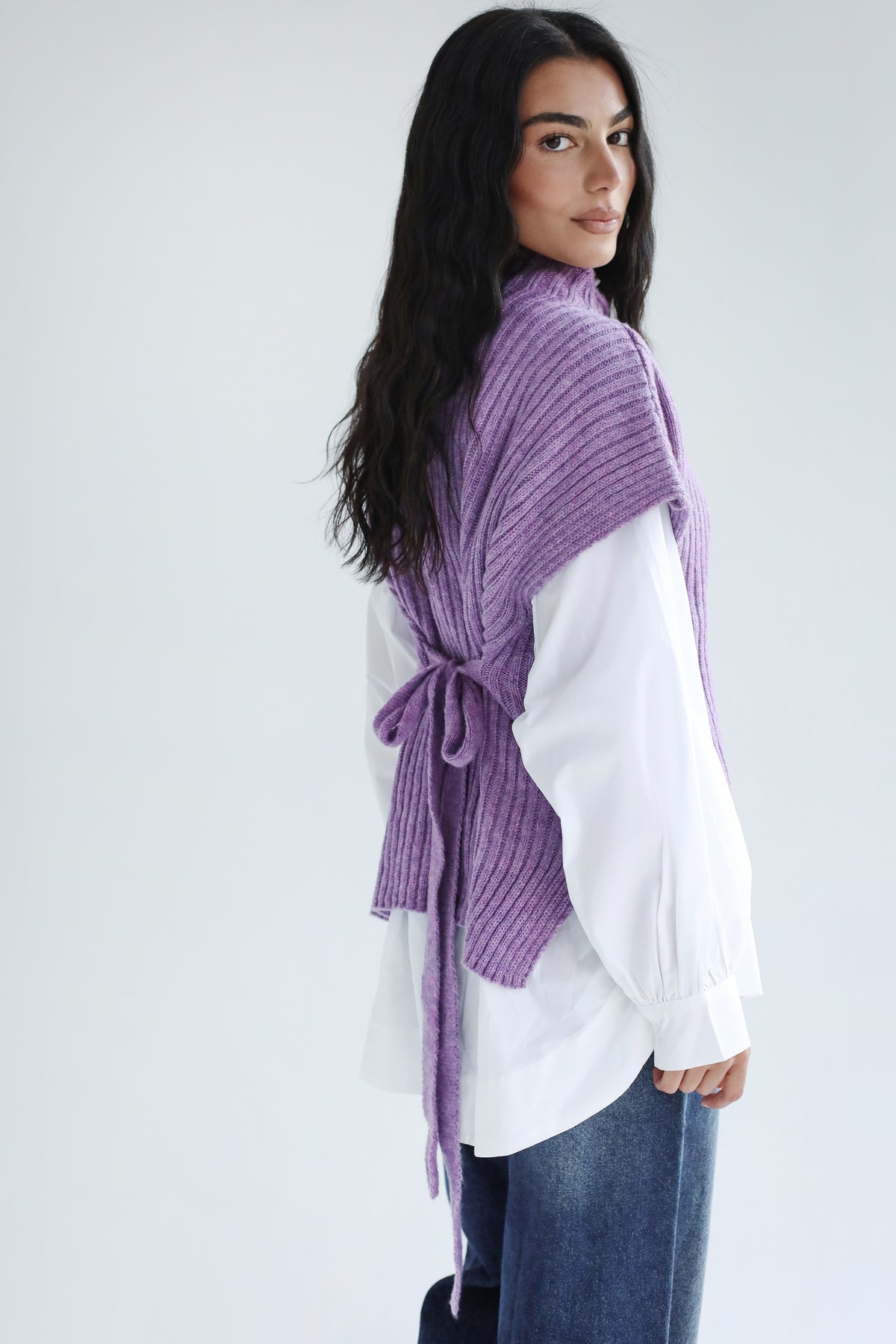 Sun Dazed Knit Vest - Lilac