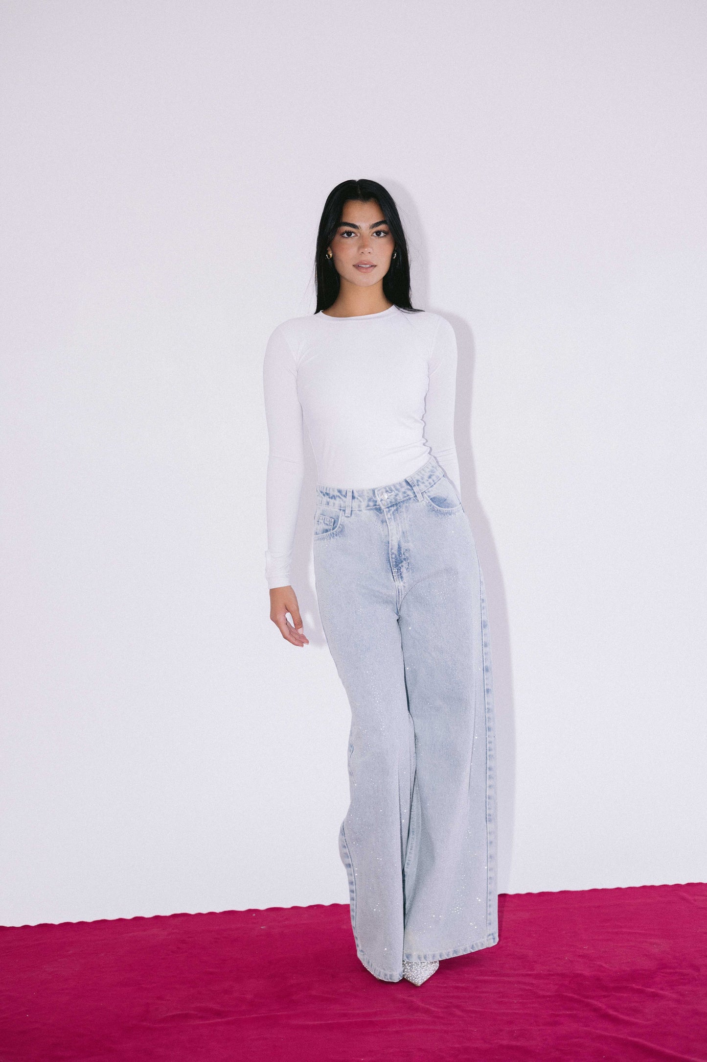 All Eyes On You Denim Pants - Light Blue