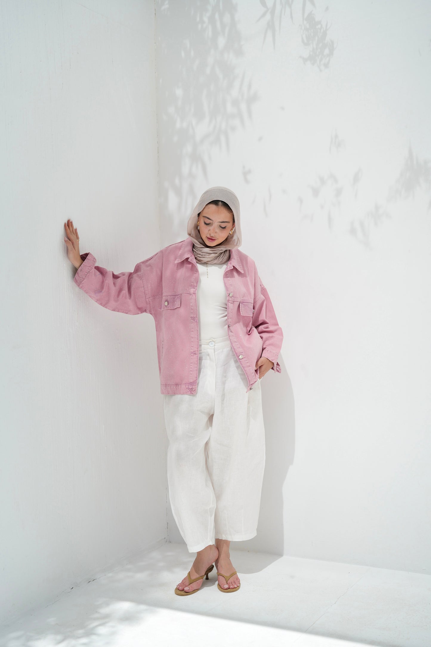 You’re A Gem Denim Jacket in Pink