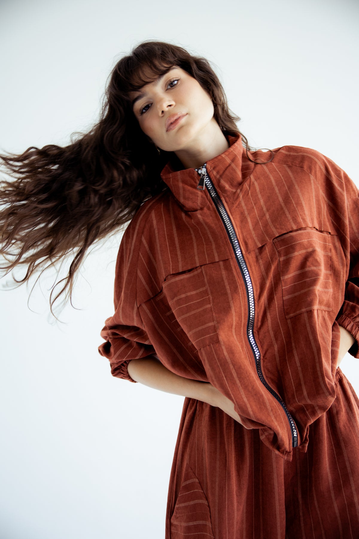 Now or Never Striped Set - Rust