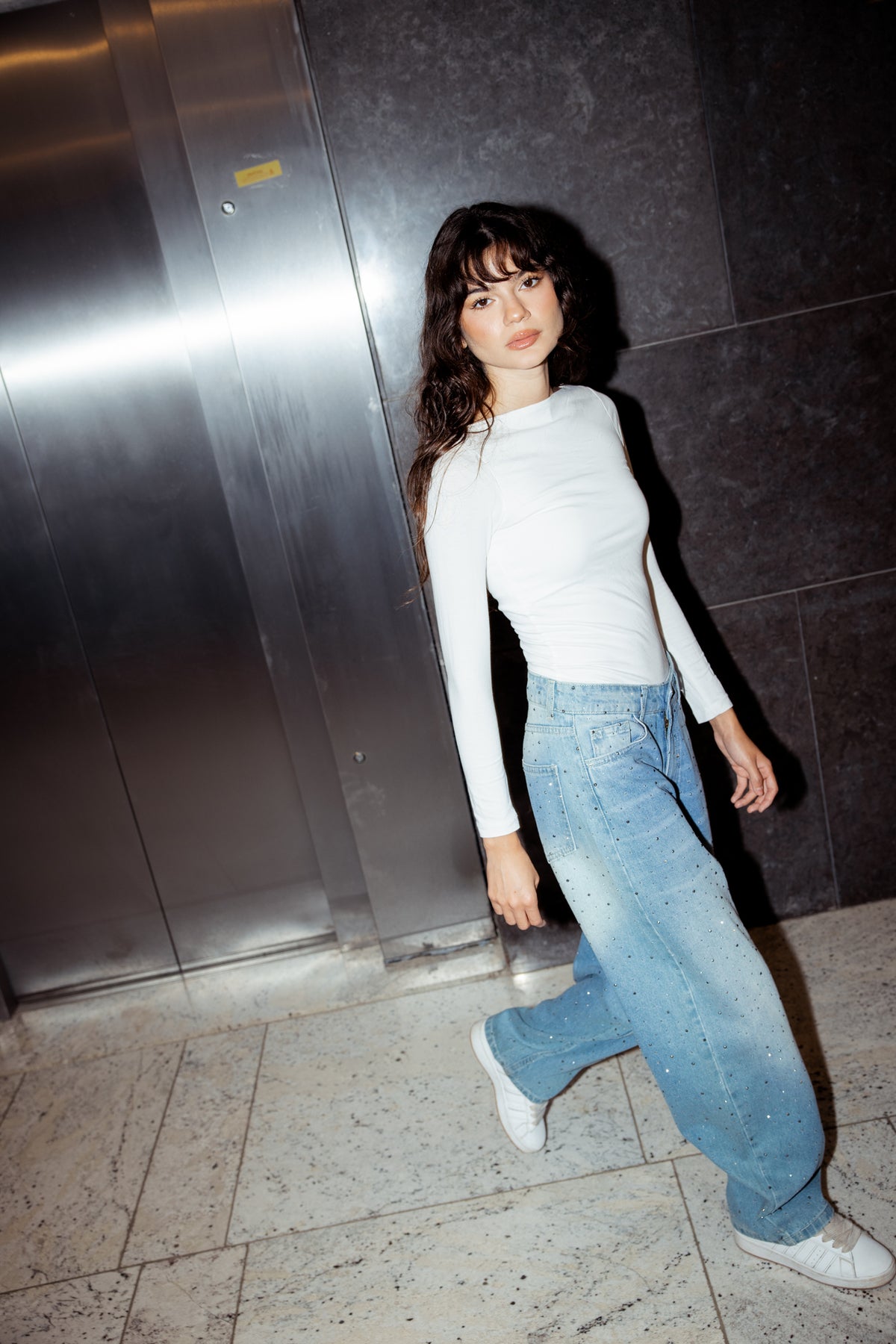 She Rises Denim Pants in Blue