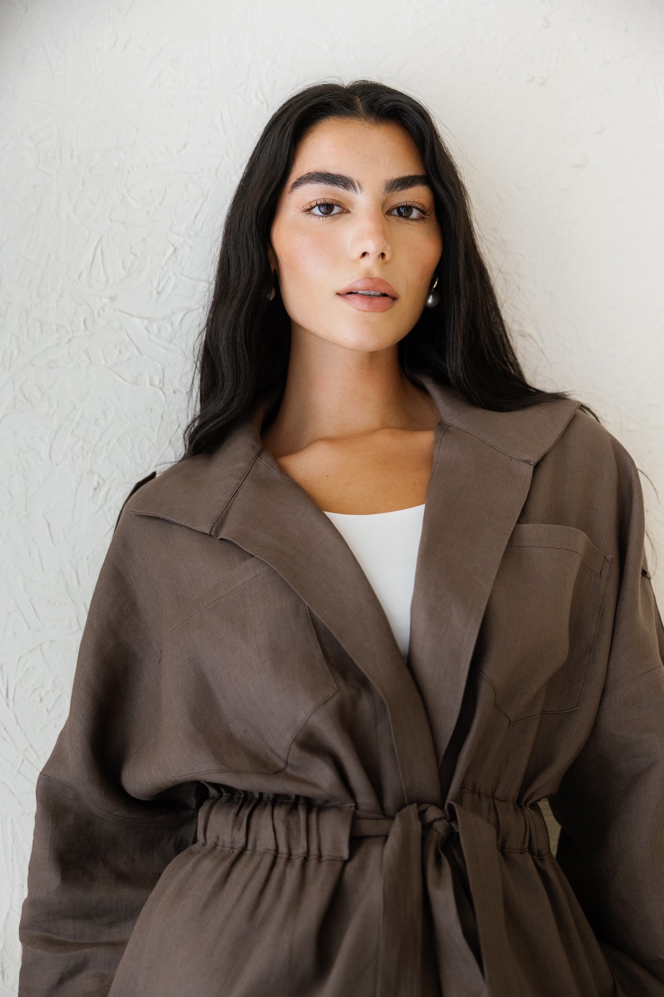 Amalia’s Signature Linen Top - Dusty Grey