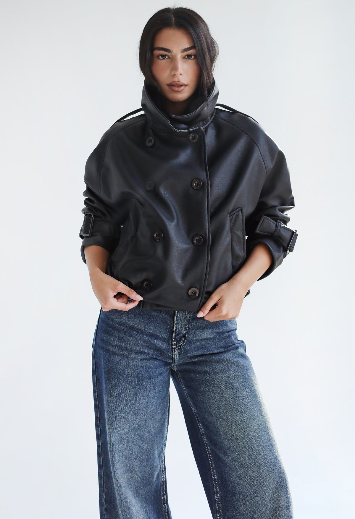 Instant Attraction Leather Jacket - Black