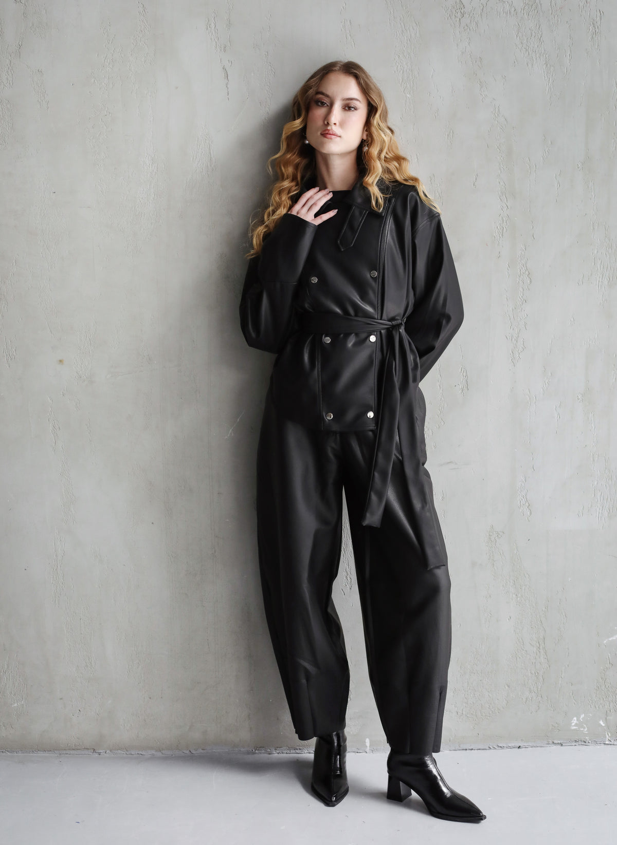 Not Your Basic Leather Jacket - Black
