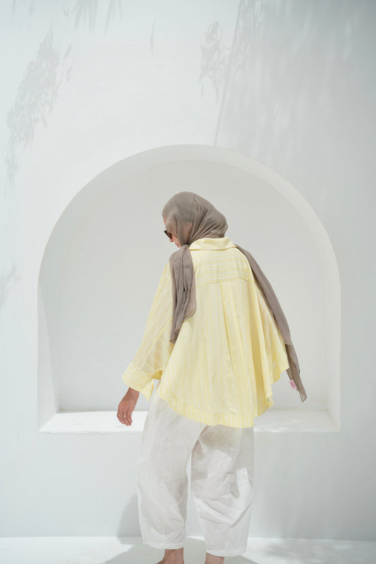 Over The Rainbow Striped Shirt - Yellow