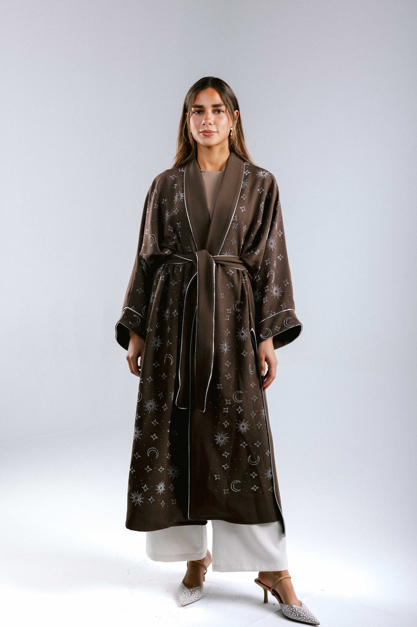 Over The Moon Kaftan in Brown