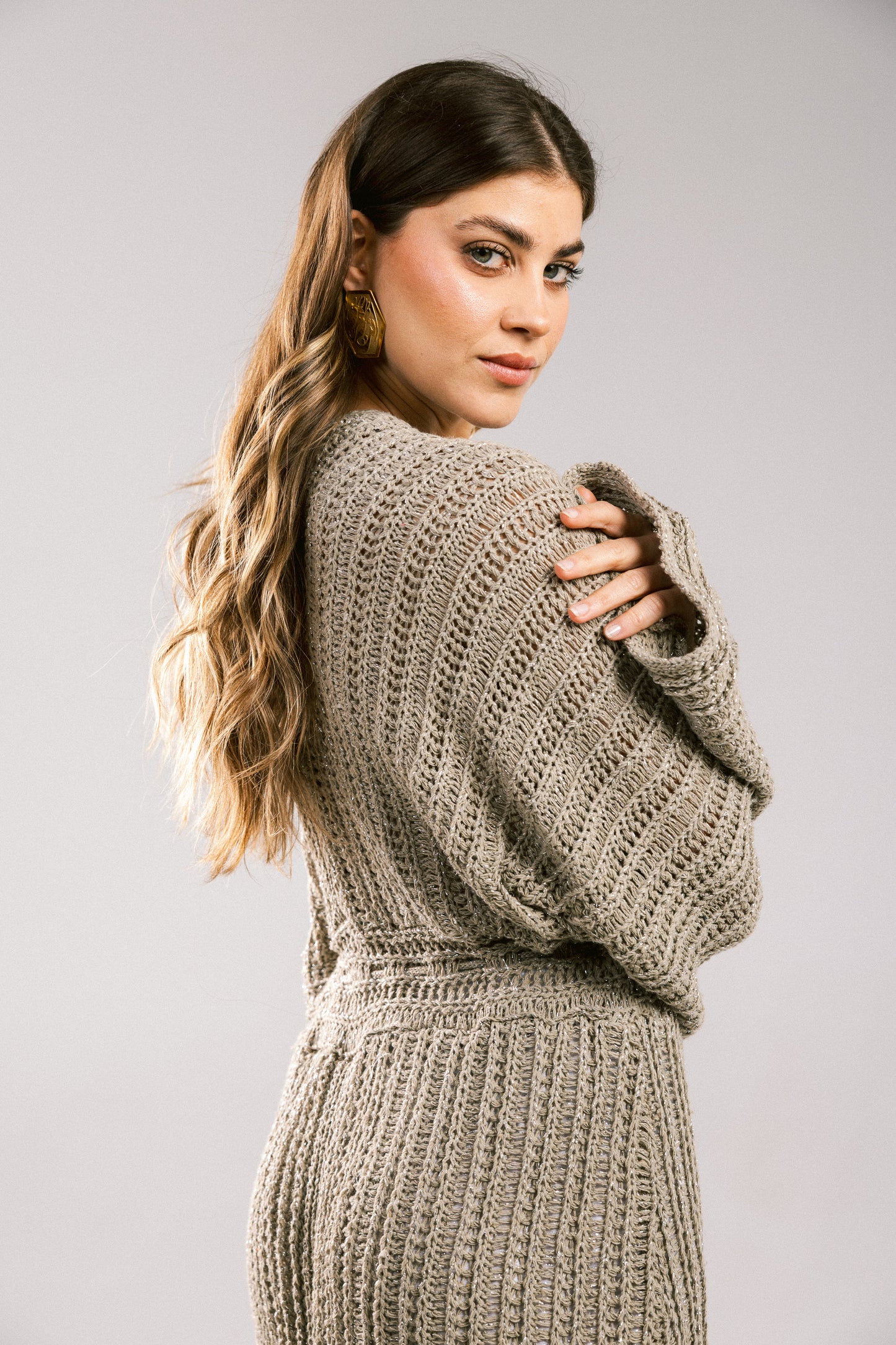 Sunbeam Crochet Coverup Dress - Taupe