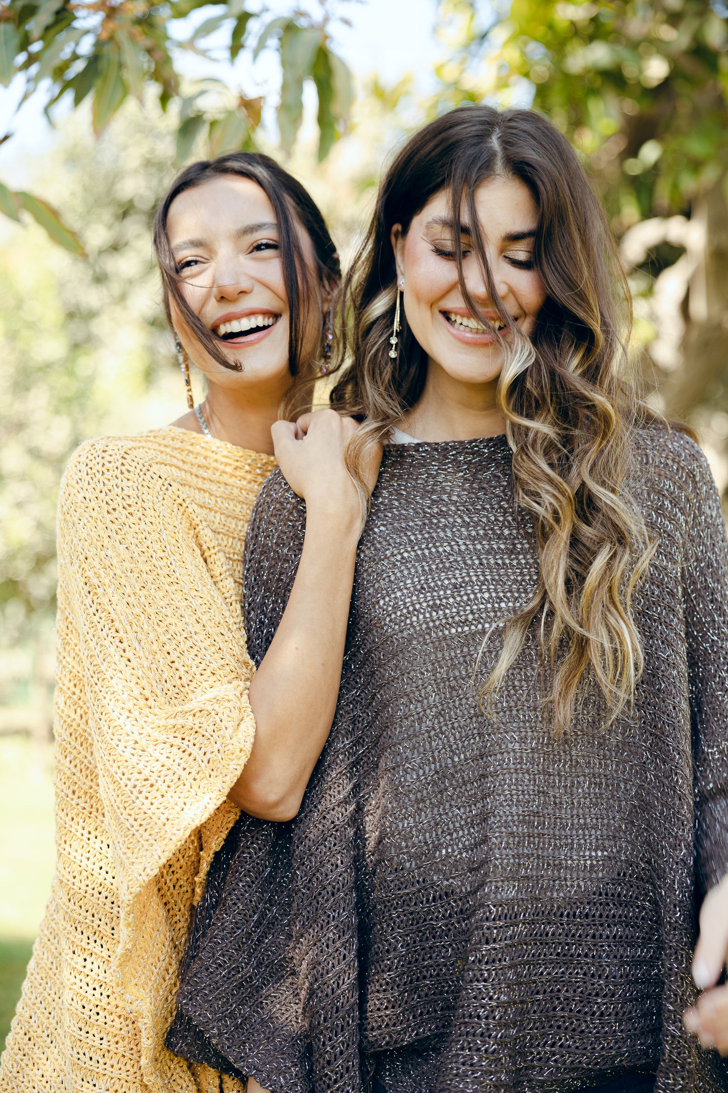 Seen At Sunset Crochet Cape in Yellow