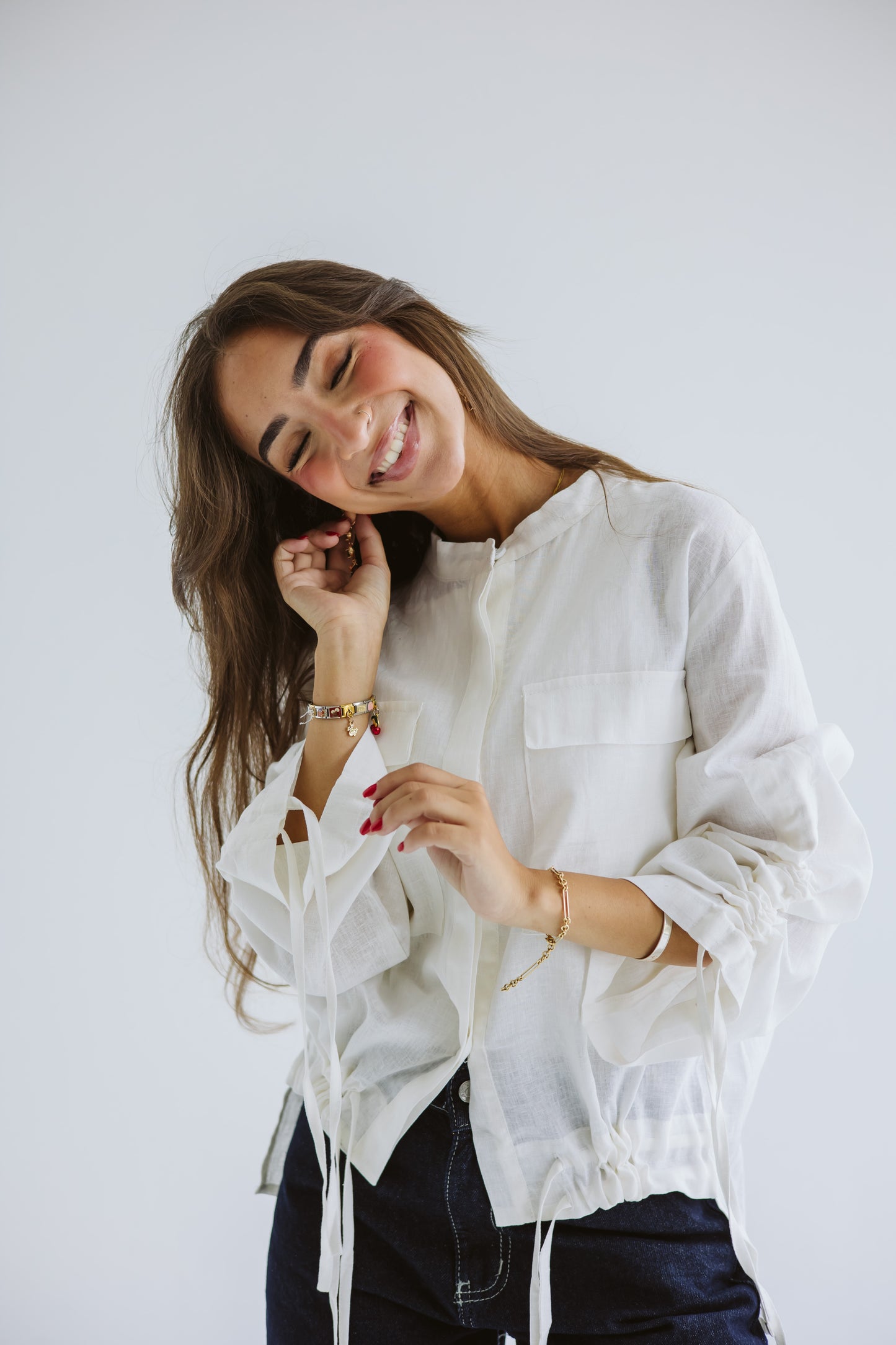 Pretty Fringes Linen Shirt - White