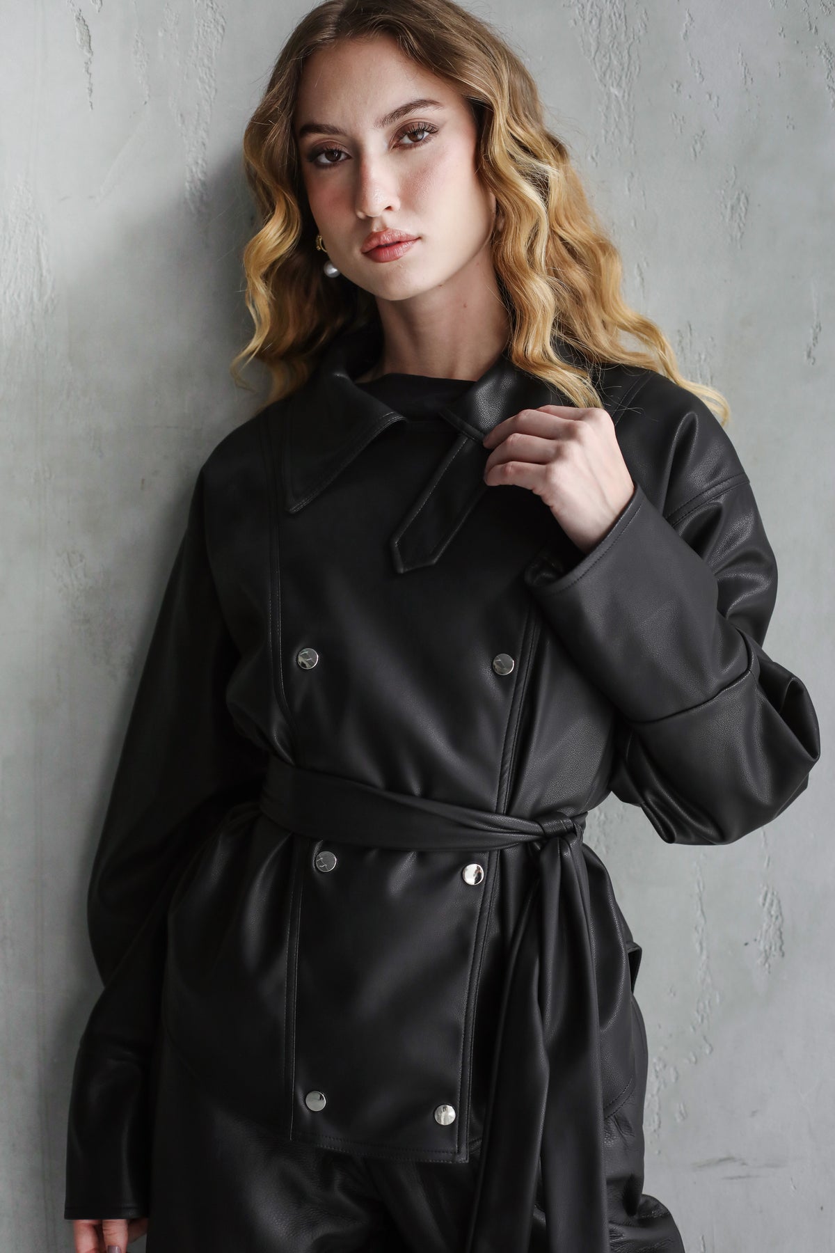 Not Your Basic Leather Jacket - Black