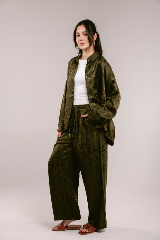 Spring Fever Linen Set - Olive