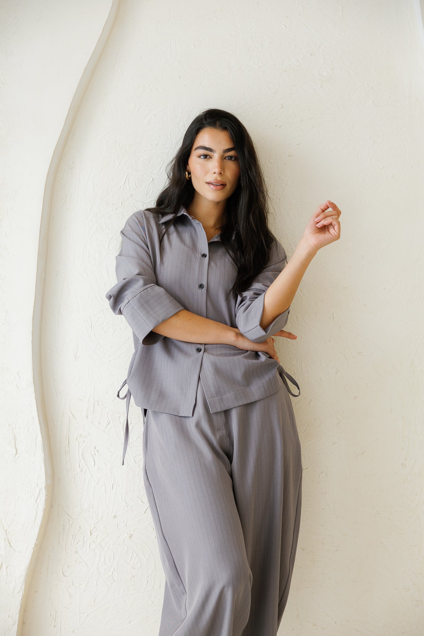 Perfect Tones Striped Set - Grey