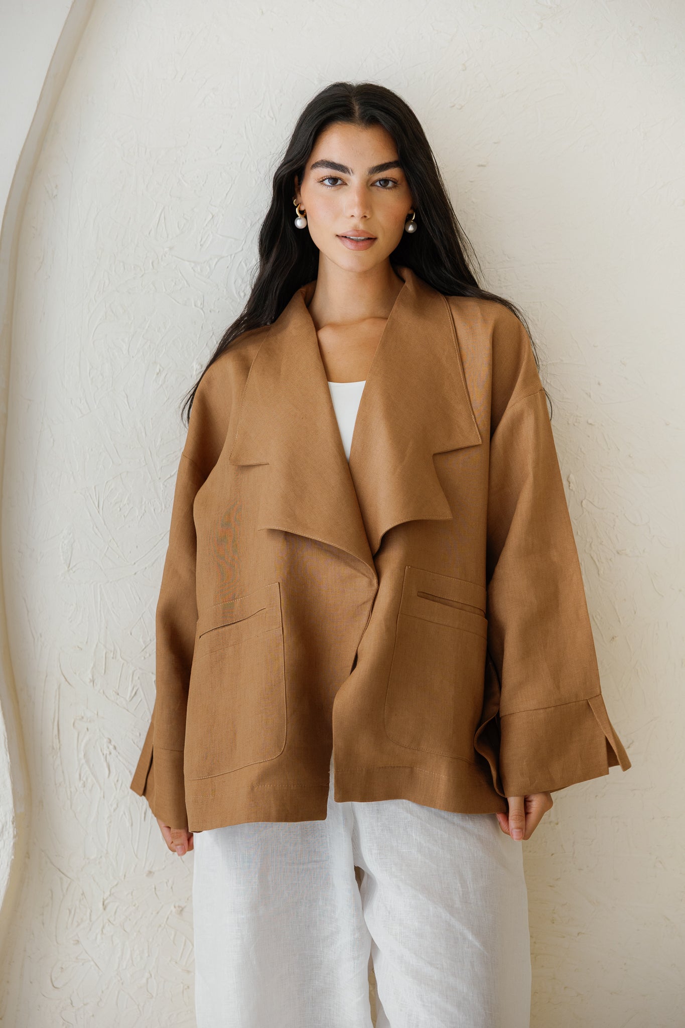 Full of Sunshine Linen Cardigan - Mocha